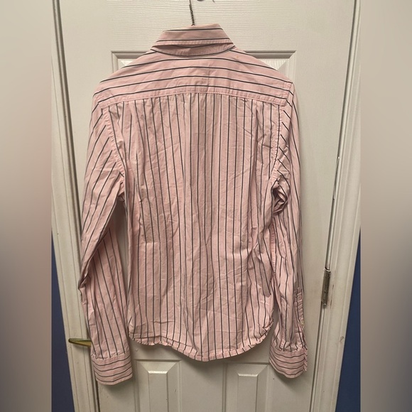Hollister Men California Pink Stripe Size Small Button Down Shirt Long Sleeves - Picture 2 of 8